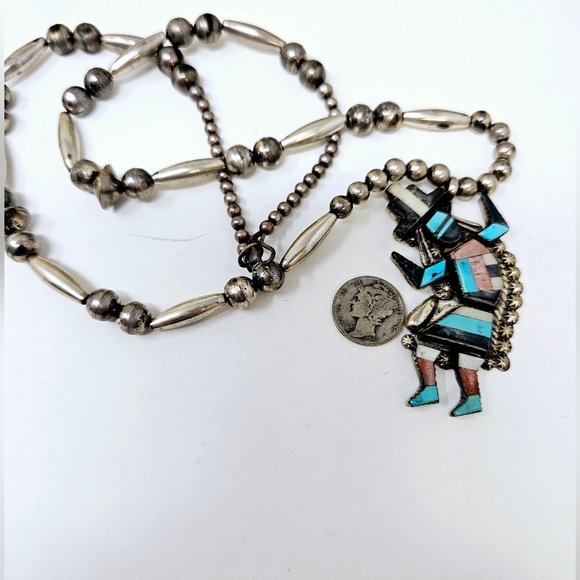 Signed Zuni Rainbow Man/ Chain included - Picture 4 of 7